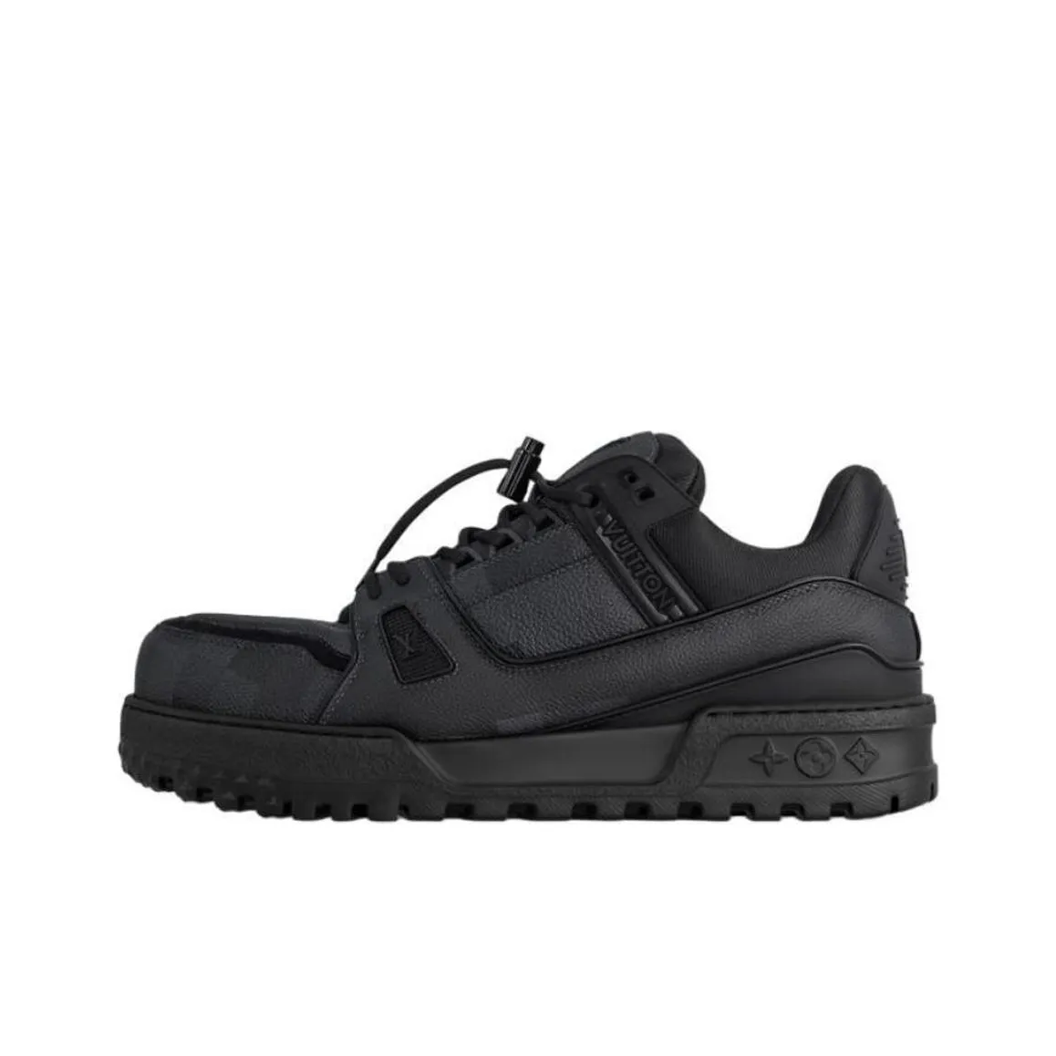 LOUIS VUITTON Trainer Maxi 2025 Spring And Summer Men's Collection Low Top Skateboard Shoes Men's Black