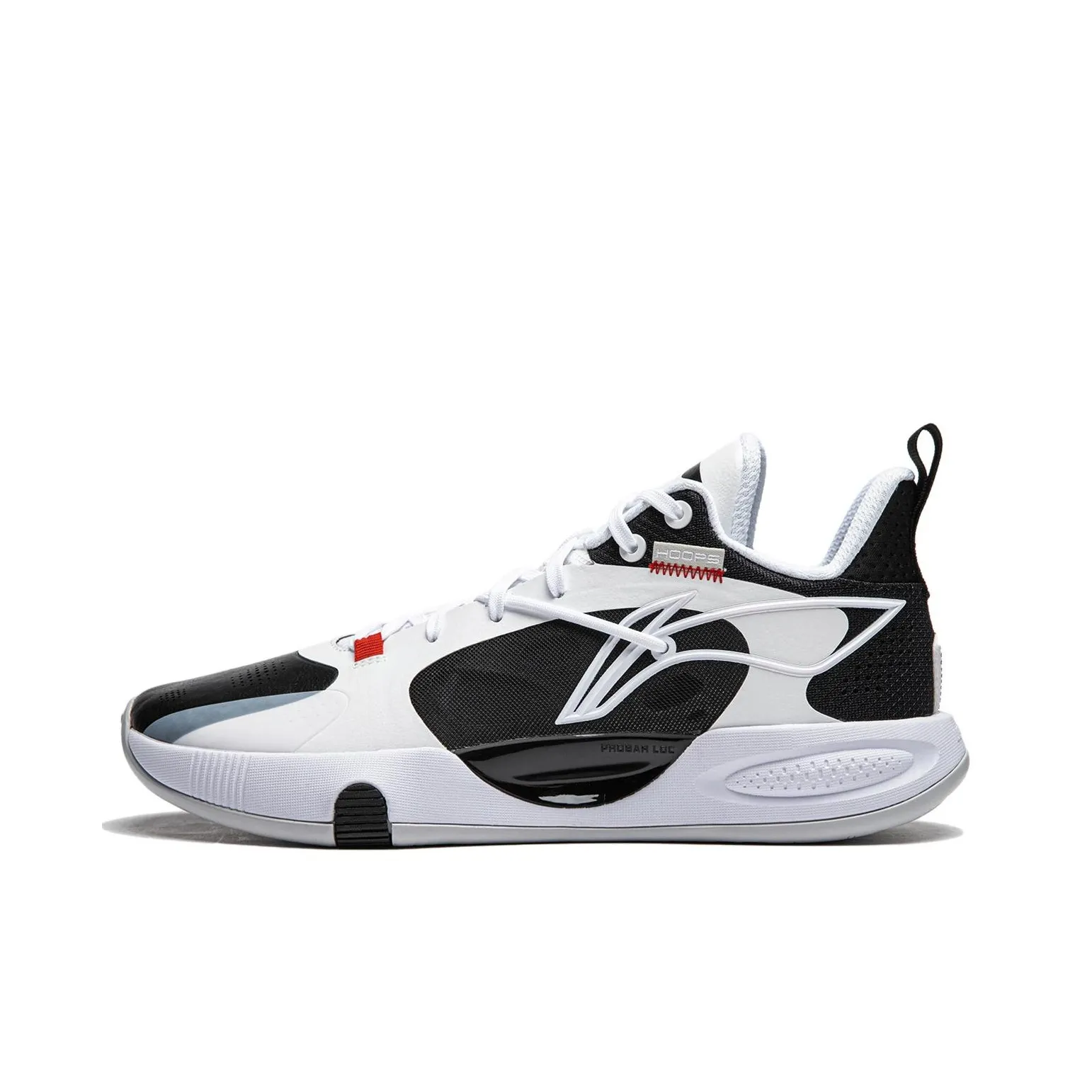 LiNing Slip-resistant Abrasion-resistant Shock Absorbers Low Top Баскетбольные кроссовки Мужские Белый Черный