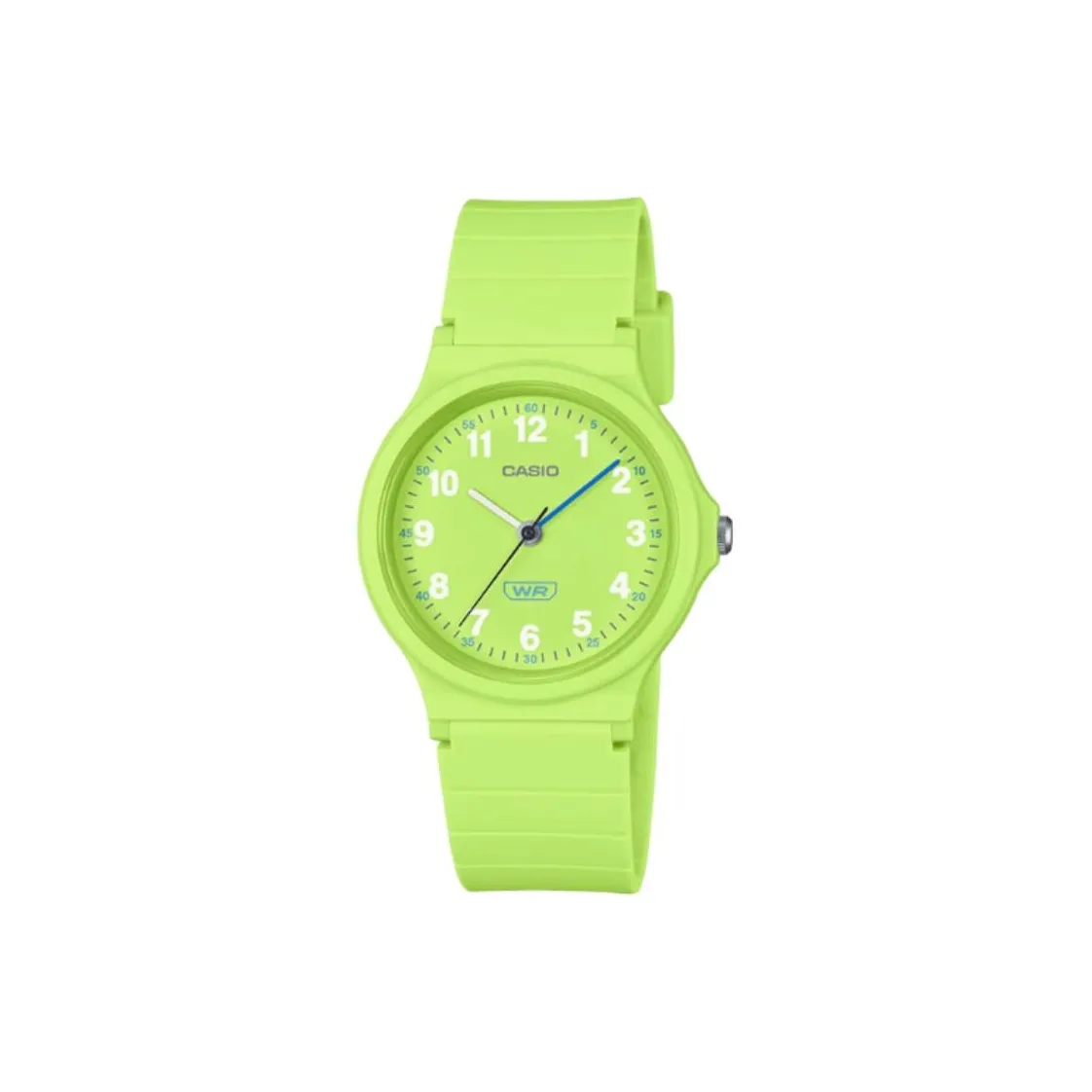 CASIO Regular Collection Кварцевый механизм Смольный ремешок Часы 38,8 мм Детский Зеленый циферблат