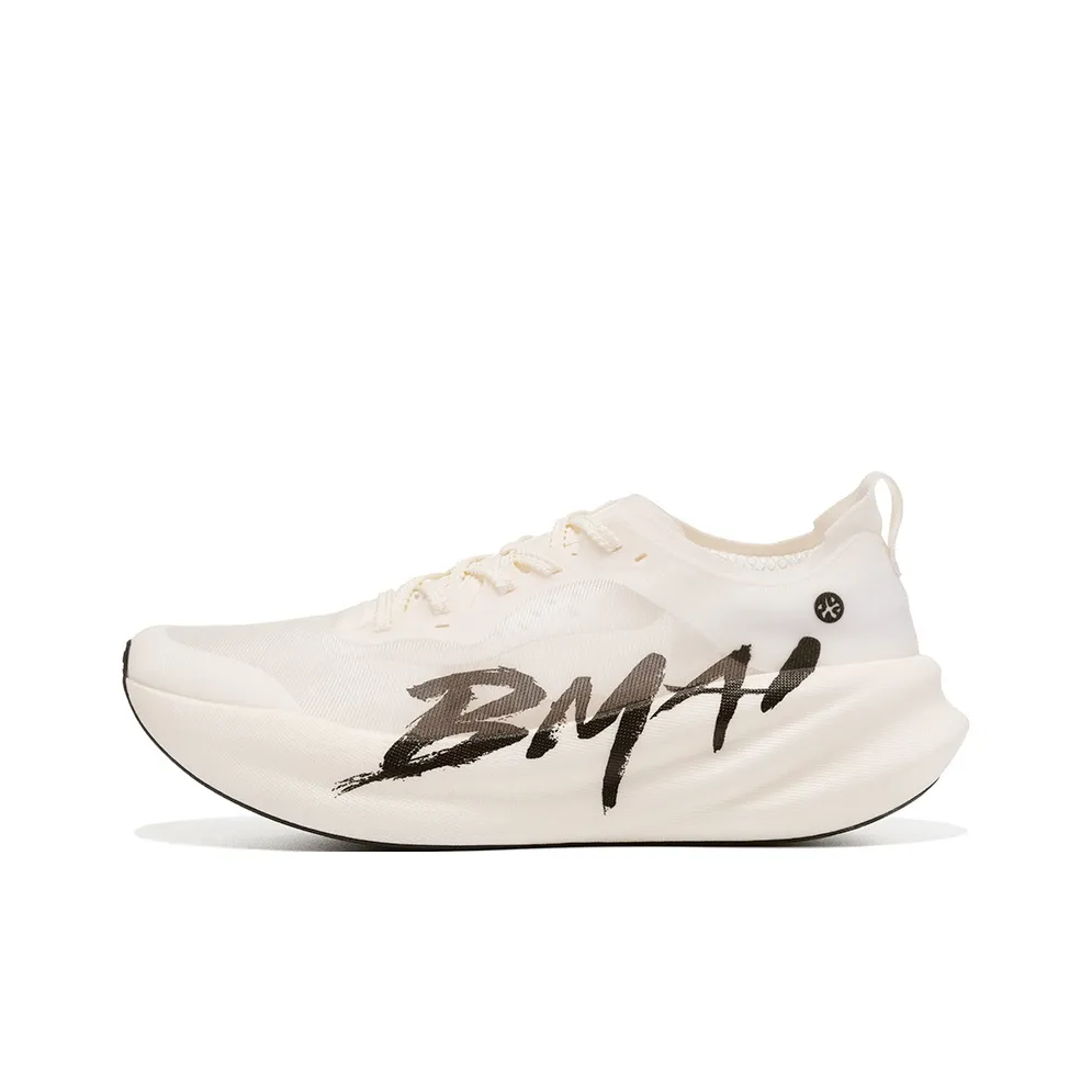 BMAI Shock Carbon 3.0 Cushioning Support Wear Resistant Breathable Slip Resistant Mid Top Running Shoes Unisex Natural