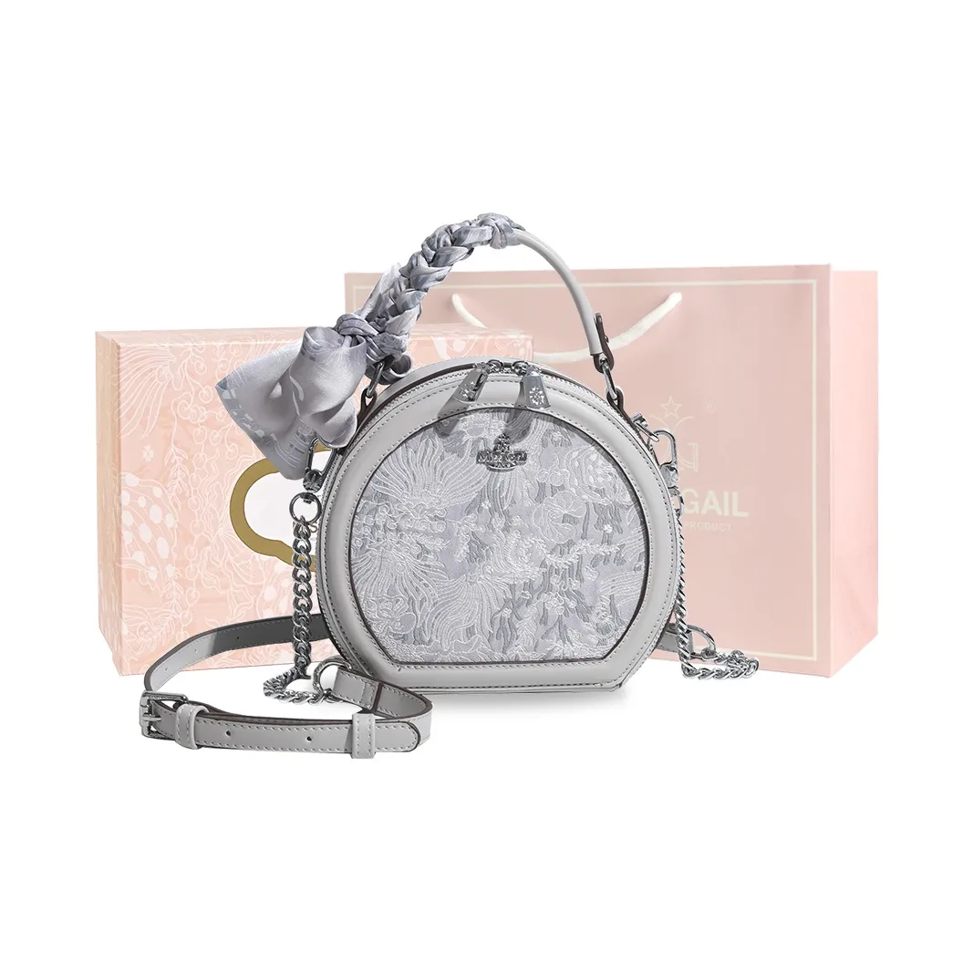 MISS GAIL PU Handbag, Shoulder Bag, Crossbody Bag Regular Women's Gray/Pink/Blue