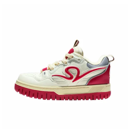 ANTA Sneakerverse Кроссовки для скейтбординга MID Топ Тонкий Protein/Элегантный красный цвет/Halo Желтый/Голубино-серый Мужские