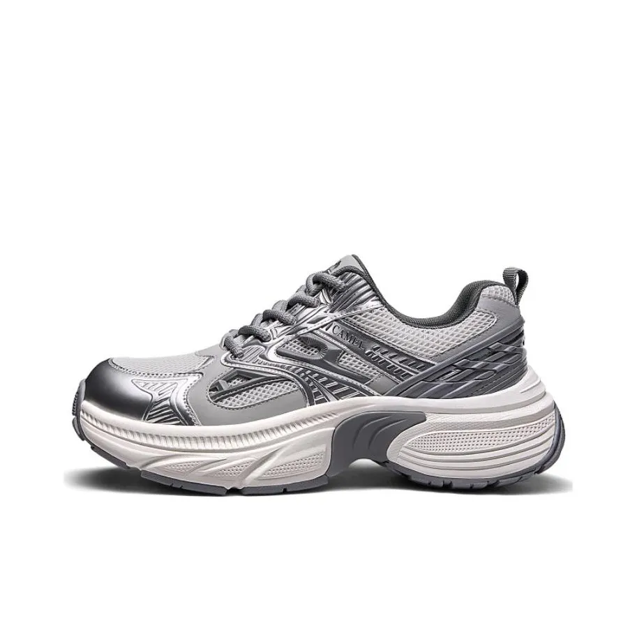 CAMEL Серебряный Python Противоскользящий и Устойчивый к Износу Покрытие Низкий Топ Обувь с Толстой Подошвой Унисекс