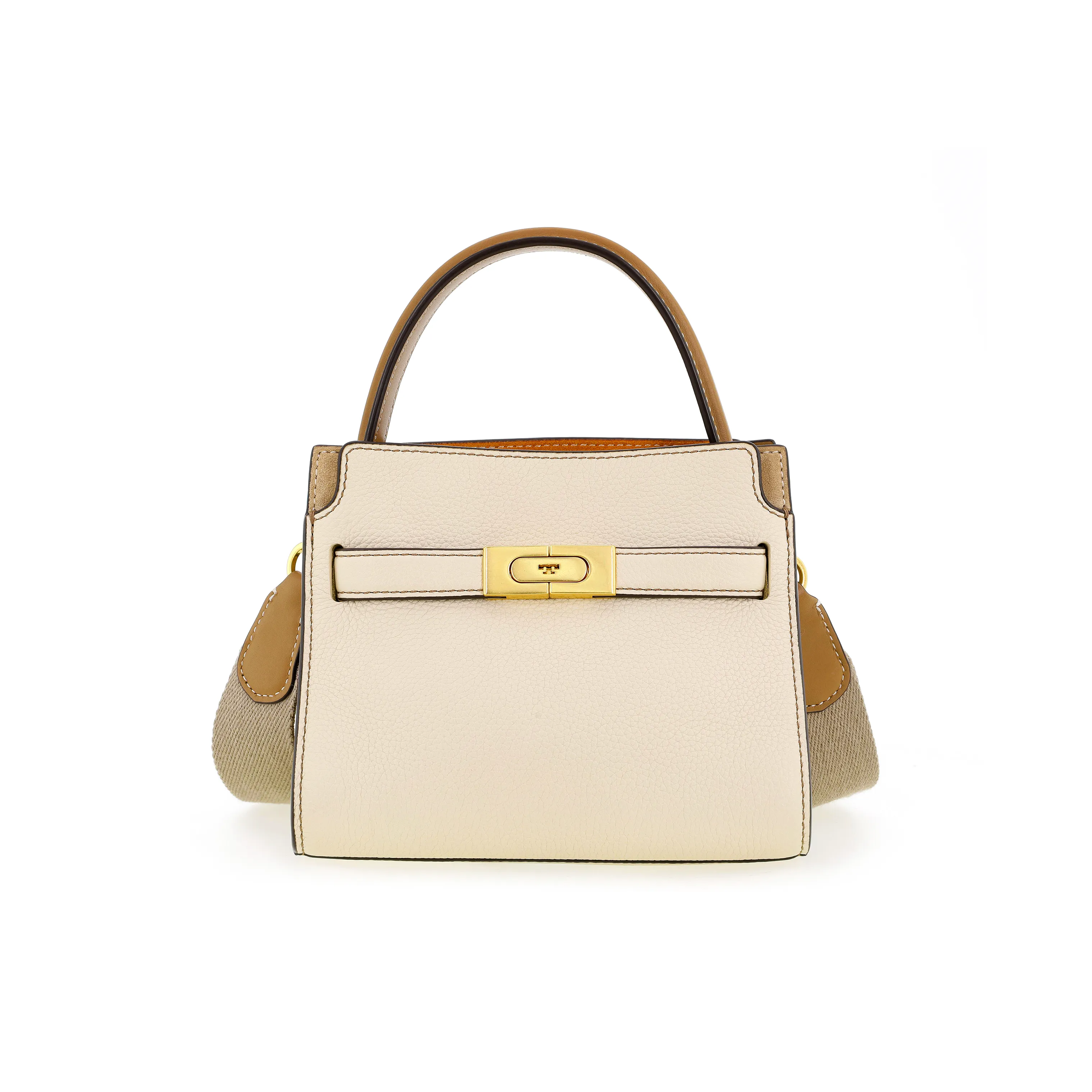 TORY BURCH Petite Lee Radziwill Double Leather Bag New Moon
