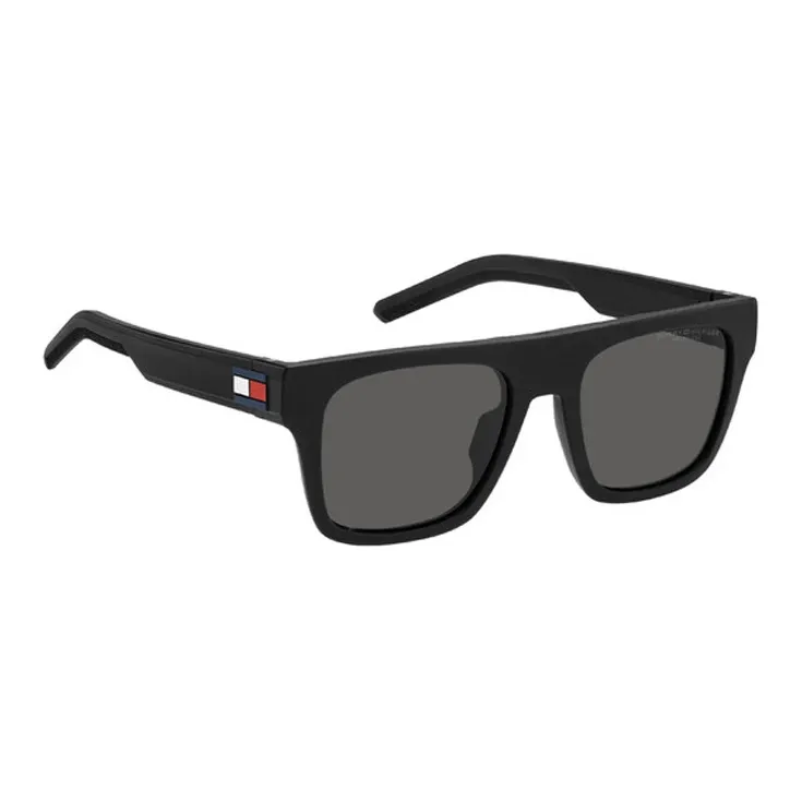 Tommy Hilfiger Plastic Rectangular Sunglasses Men's Black