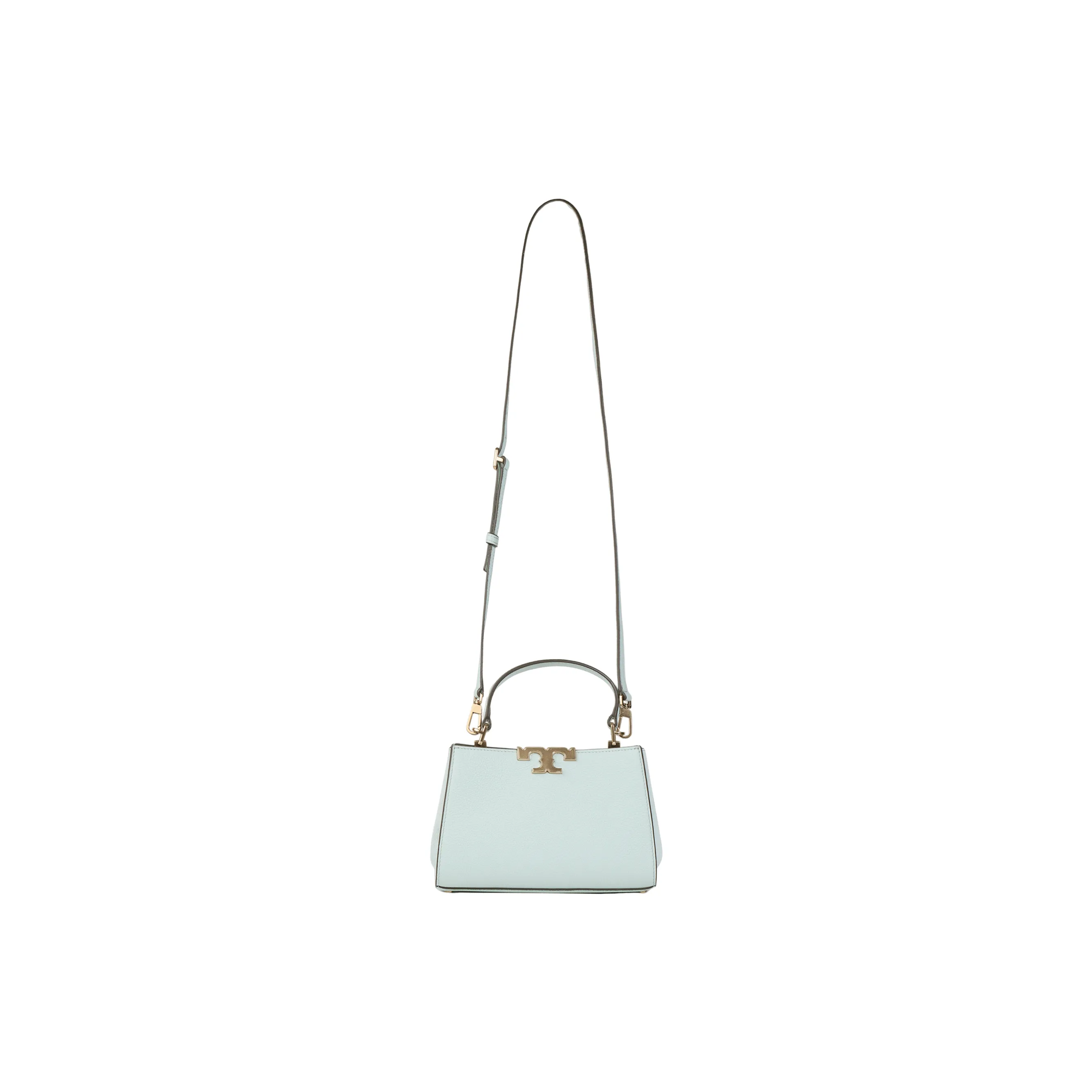 TORY BURCH Eleanor Litchi Grain Leather With Suede Trim Shoulder Bag, Crossbody Bag, Handbag Mini Women's Larimar
