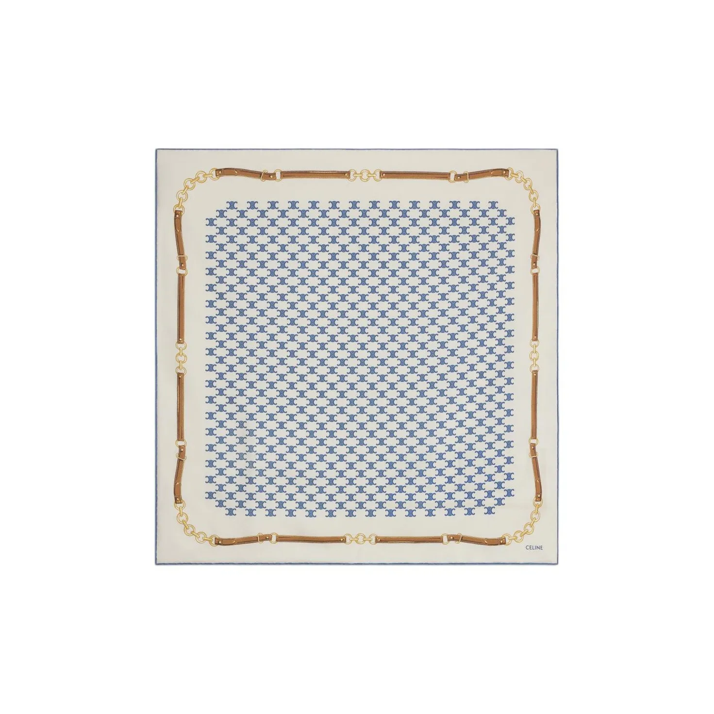 CELINE Шарфы из шелка Тутовый женские синие