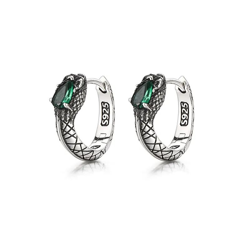 IDEAGEMER S925 Silver Earrings Men's