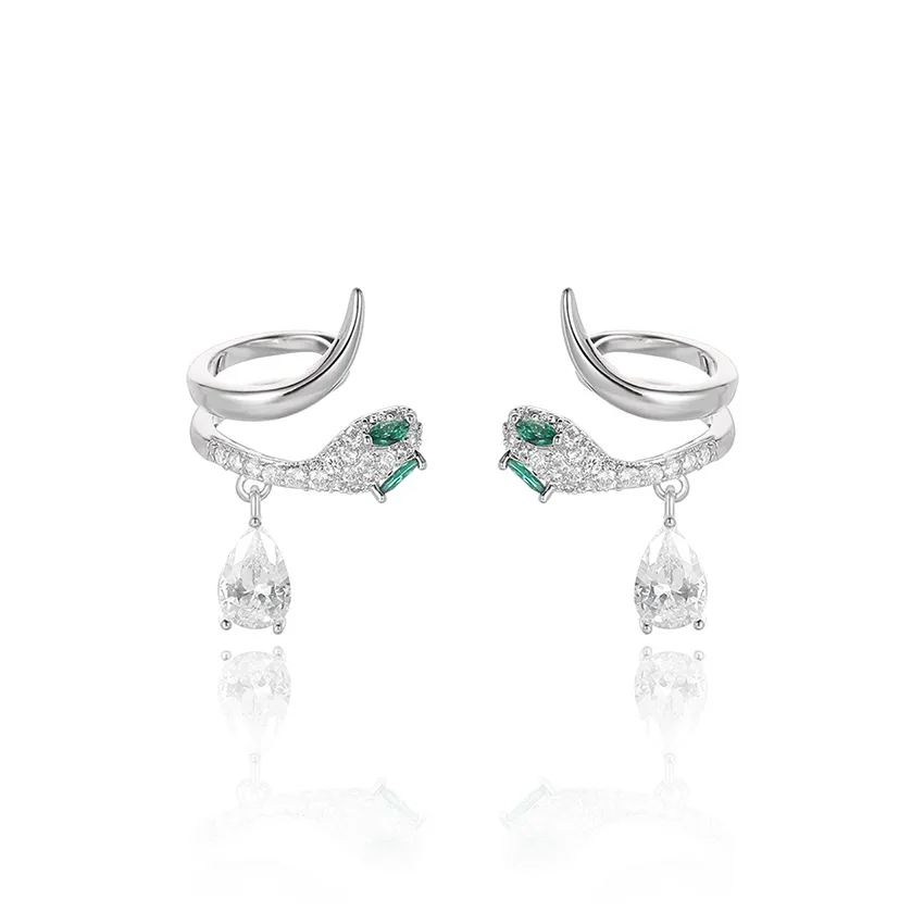 KING OF BLING Серьги из сплава с цирконием женские