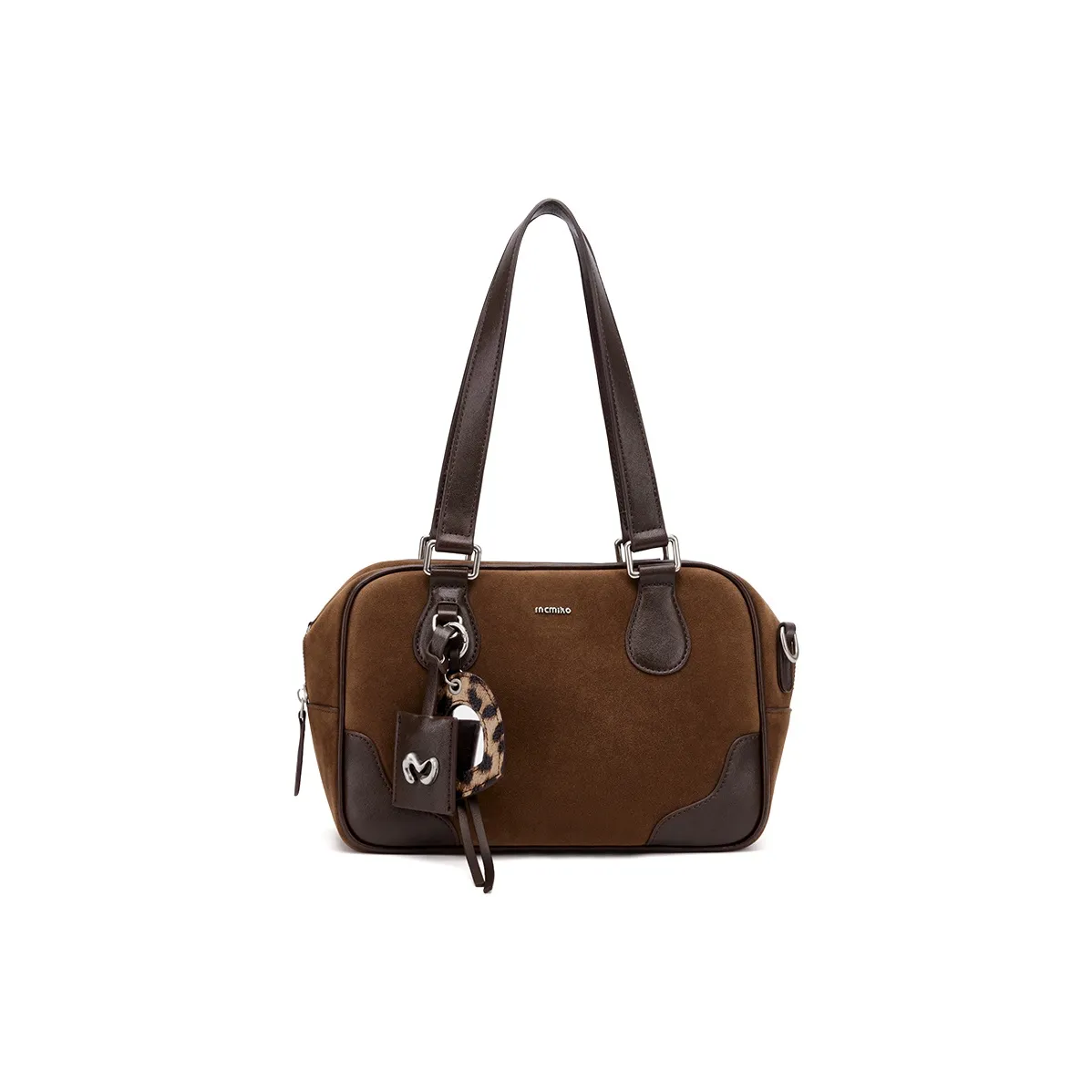 MCMIKO Сумка через плечо из коровьей кожи стандартная женская замша коричневый