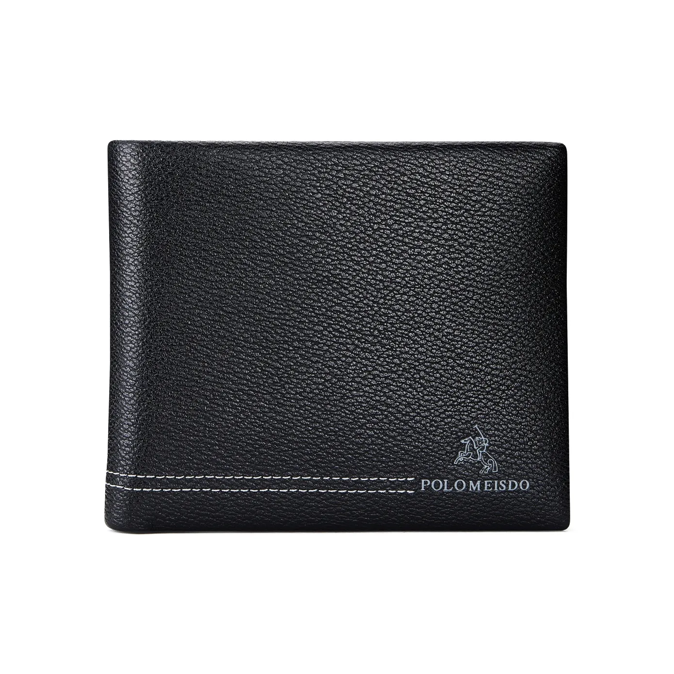 POLOMEISDO Первый слой Мягкая коровья кожа большая вместимость мужской кошелек стандартный мужской черный