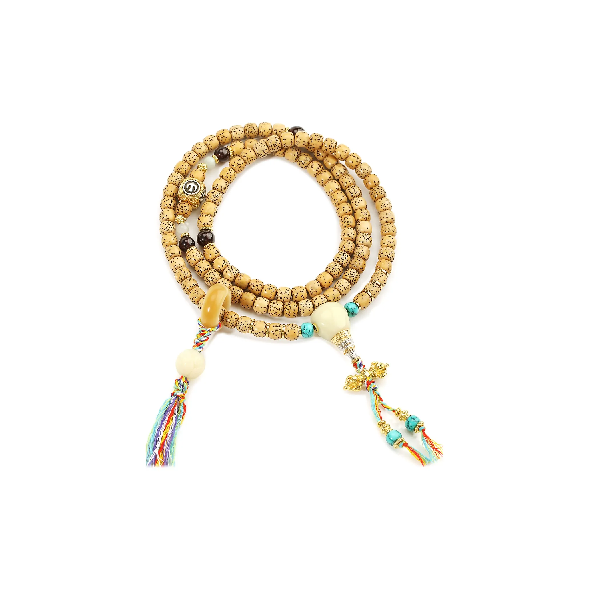 LIBALU Star Moon Bodhi Seeds Bead Chain Unisex