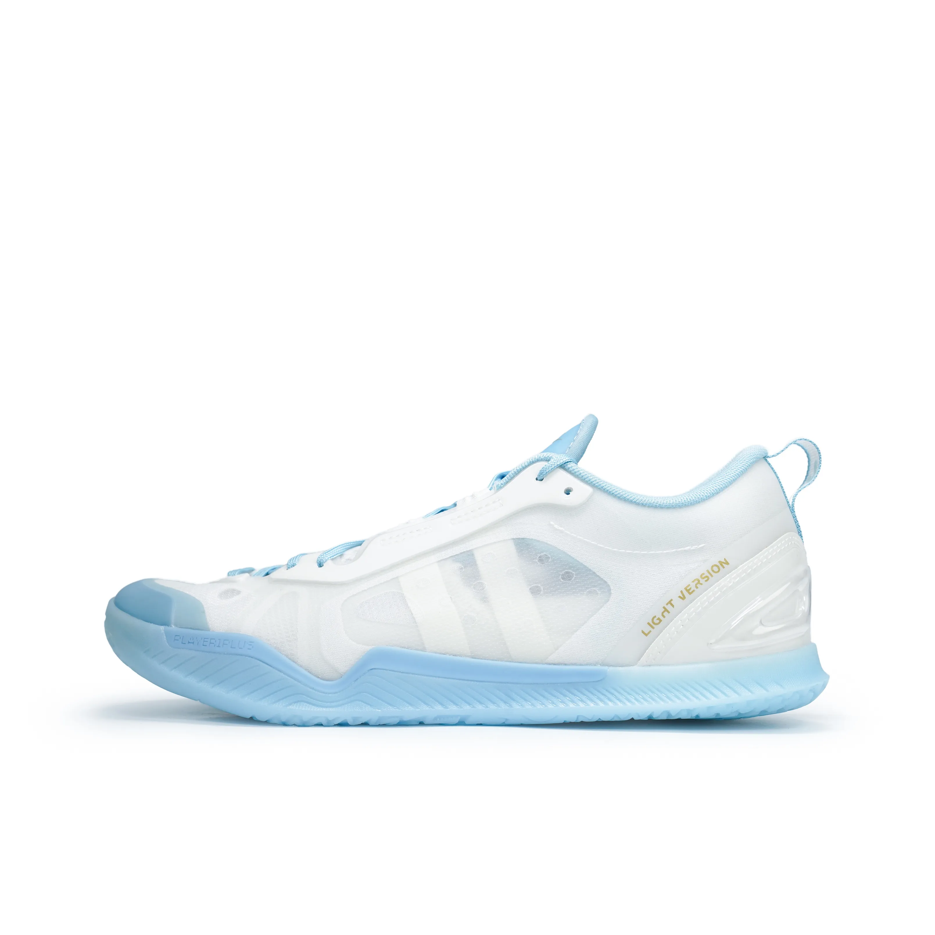 Serious Player Only Player 1 Shock Absorbers Slip Resistant Breathable Low Top Basketball Shoes Unisex White Blue