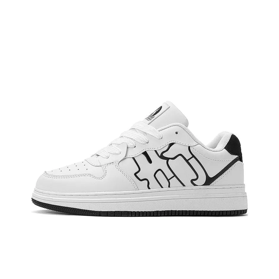 HLA JEANS Abrasion Resistant, Lightweight, And Breathable Low Top Skateboard Shoes Unisex