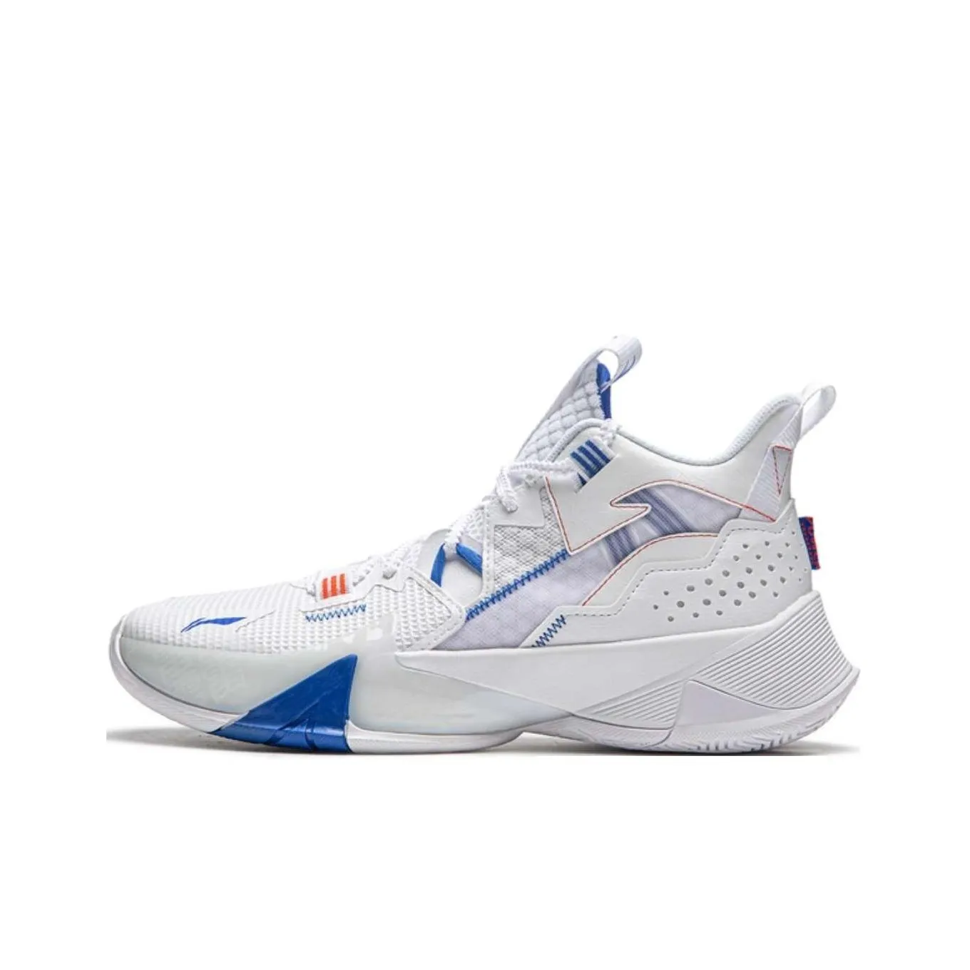 LINING Basketball Collection Противоскользящий Устойчивый к истиранию MID Топ Баскетбольные кроссовки Мужские Белый Синий