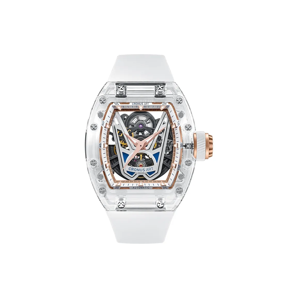 CRONUSART Crystal Collection V Collection Automatic Mechanical Movement Watch Men's Watches Cut Out Dial