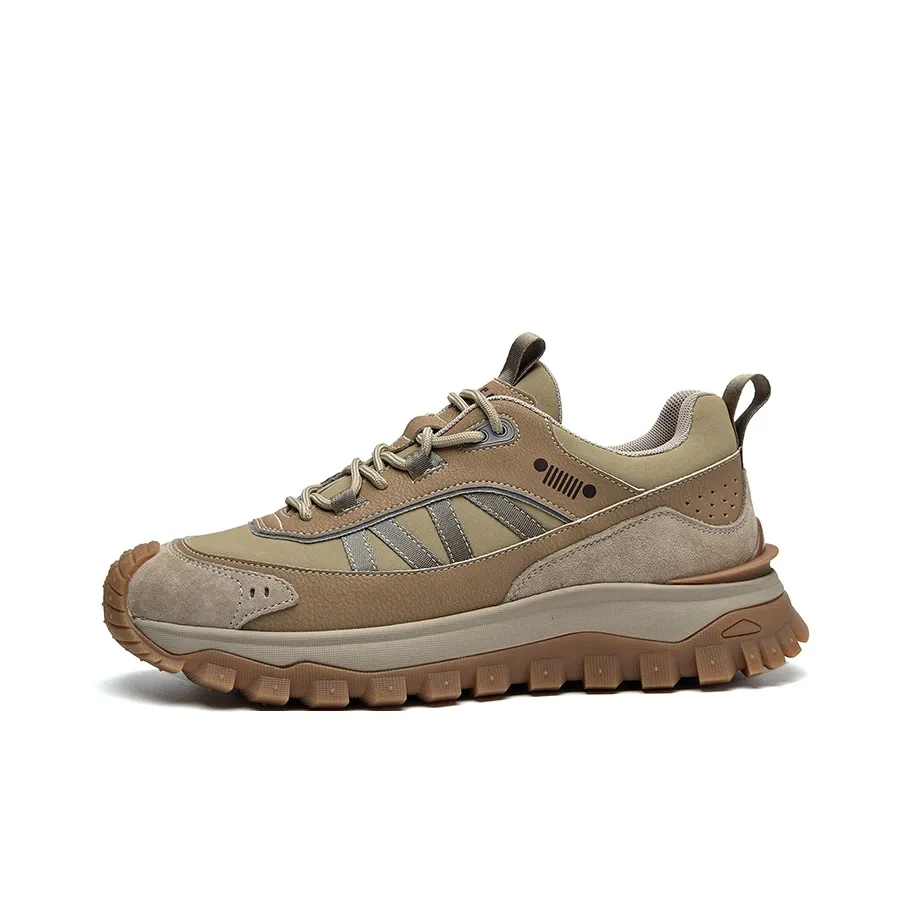 JEEP SPIRIT Устойчивый к истиранию Дышащий Легкий Увеличивающий высоту Низкий Топ Кроссовки с Толстой Подошвой Мужские Natural Deer