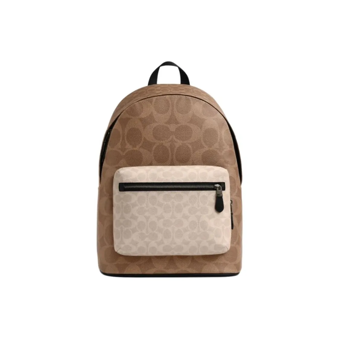 COACH West Искусственная кожа Рюкзак Большой Мужской Песочный Желтый и Коричневый Желтый