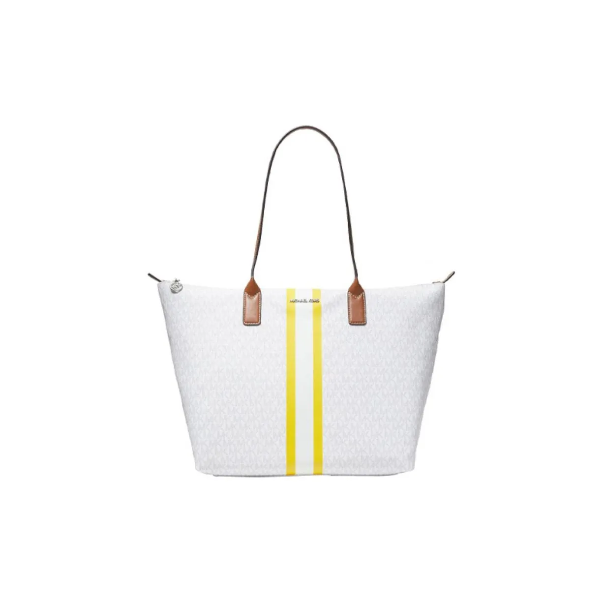 MICHAEL KORS MICHAEL KORS Luggage Collection Canvas With Leather Tote, Handbag, Shoulder Bag Tubas Women's White