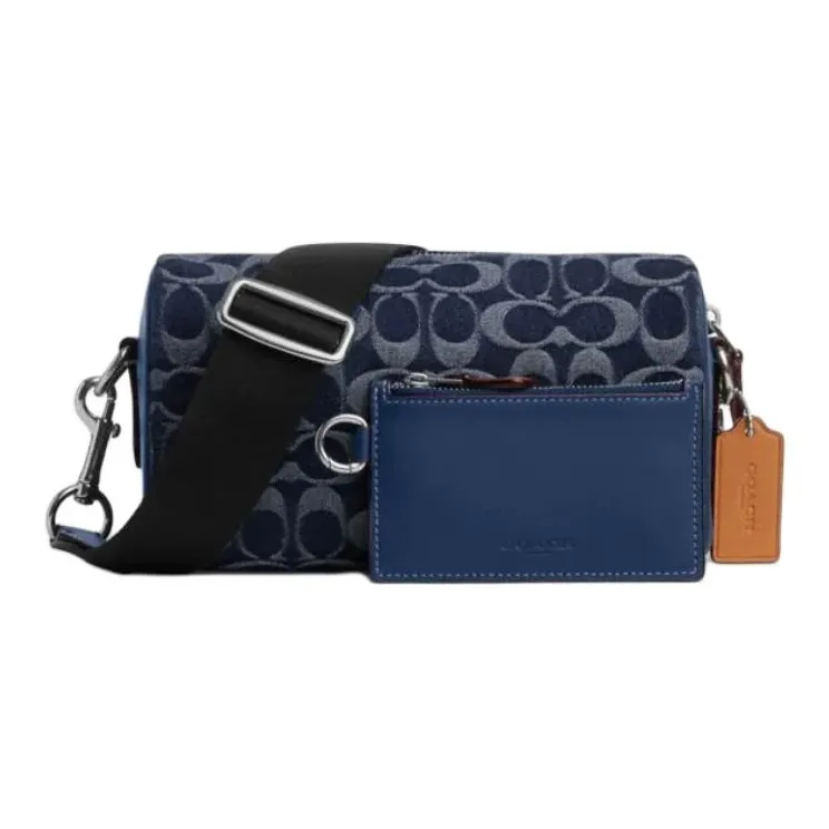 COACH Axel Ткань Сумка через плечо Маленькая Мужская NING Синяя