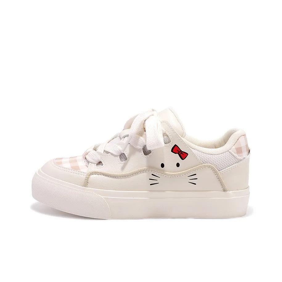 SNXR Cushioning, Wear Resistant Low Top Skateboard Shoes Women's Beige