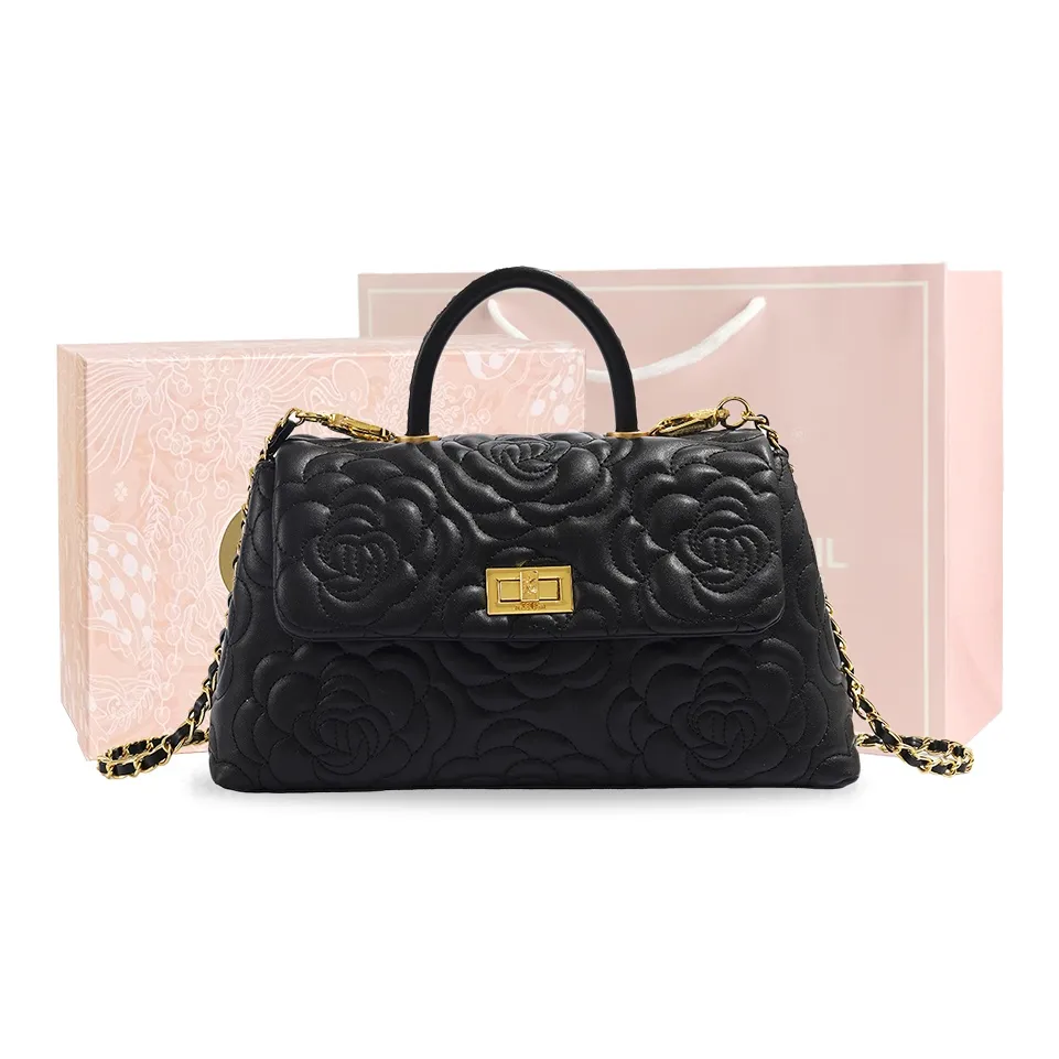 MISS GAIL Synthetic Leather Handbag Shoulder Bag Crossbody Bag Regular Women's Black
