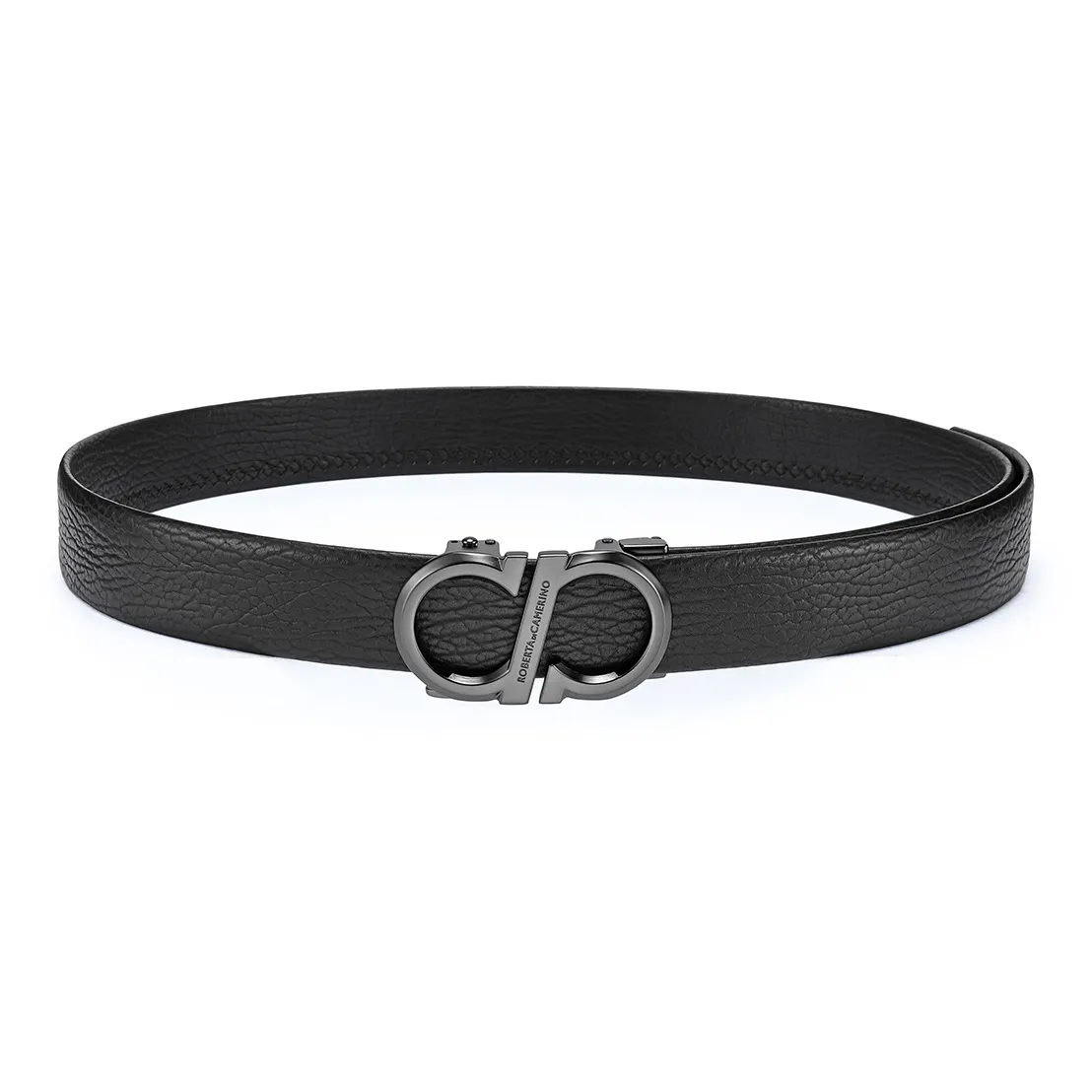 Roberta Di Camerino Ремни из крупнозернистой текстуры коровьей кожи мужской черный 3,45 см