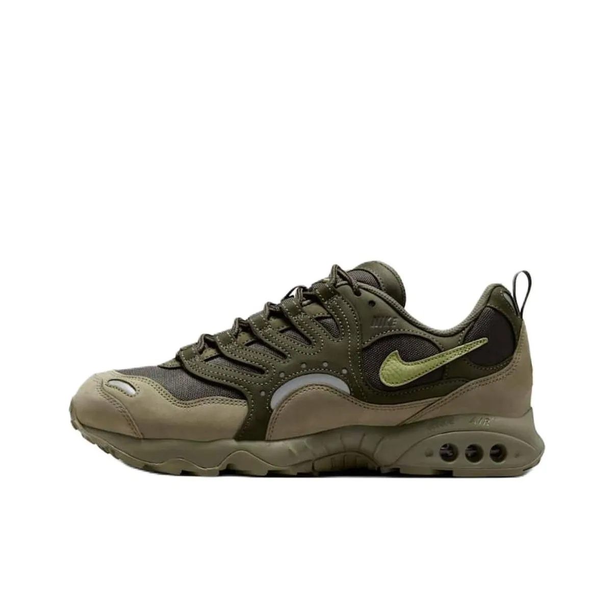 Nike Air Terra Humara Slip Резистентный к истиранию Низкий топ Беговые кроссовки Мужской Зеленый
