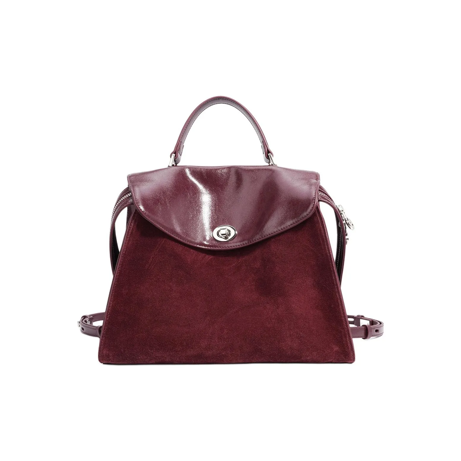 PAYOT Cow Leather Carry Backpack Women's Burgundy/Brown