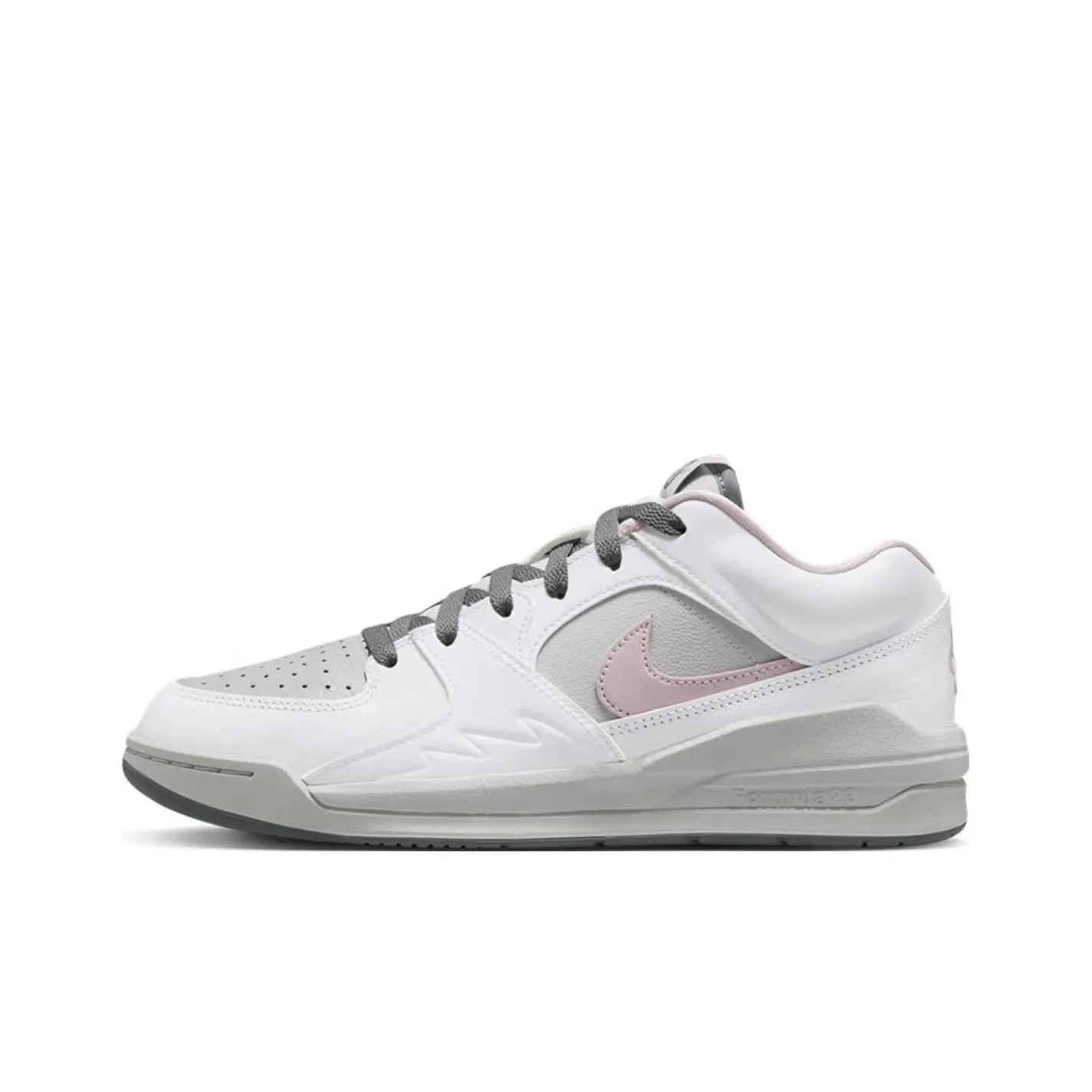 Jordan Stadium 90 Anti-Slip Wear-Resistant Low-Top Basketball Shoes Women's White Gray Pink
