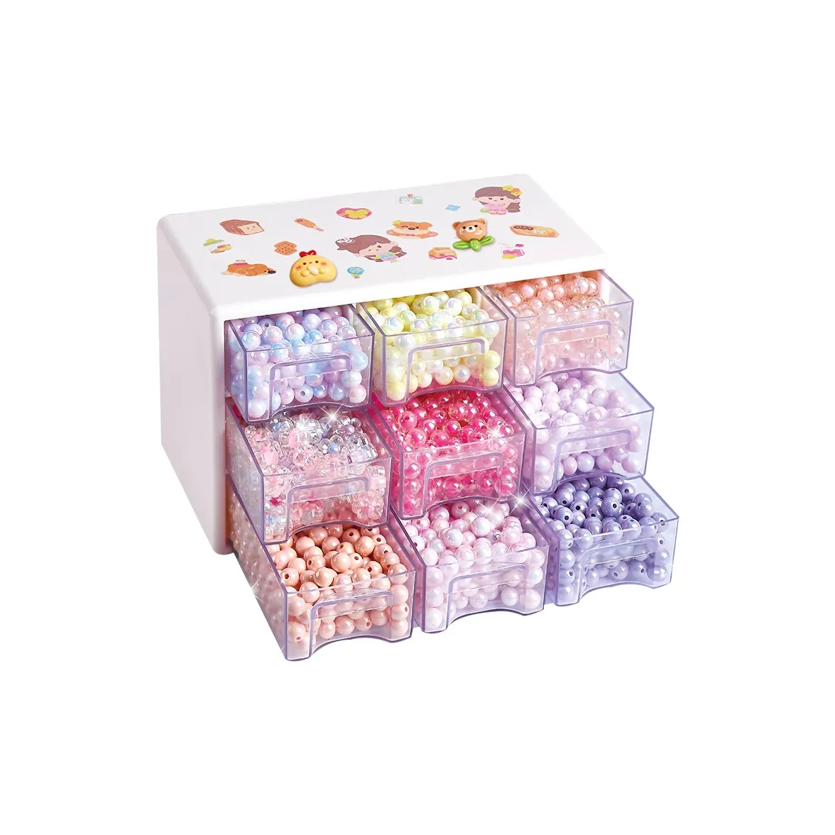 Yasni DIY Бусины Заколка для волос Хранение Коробка Игрушки