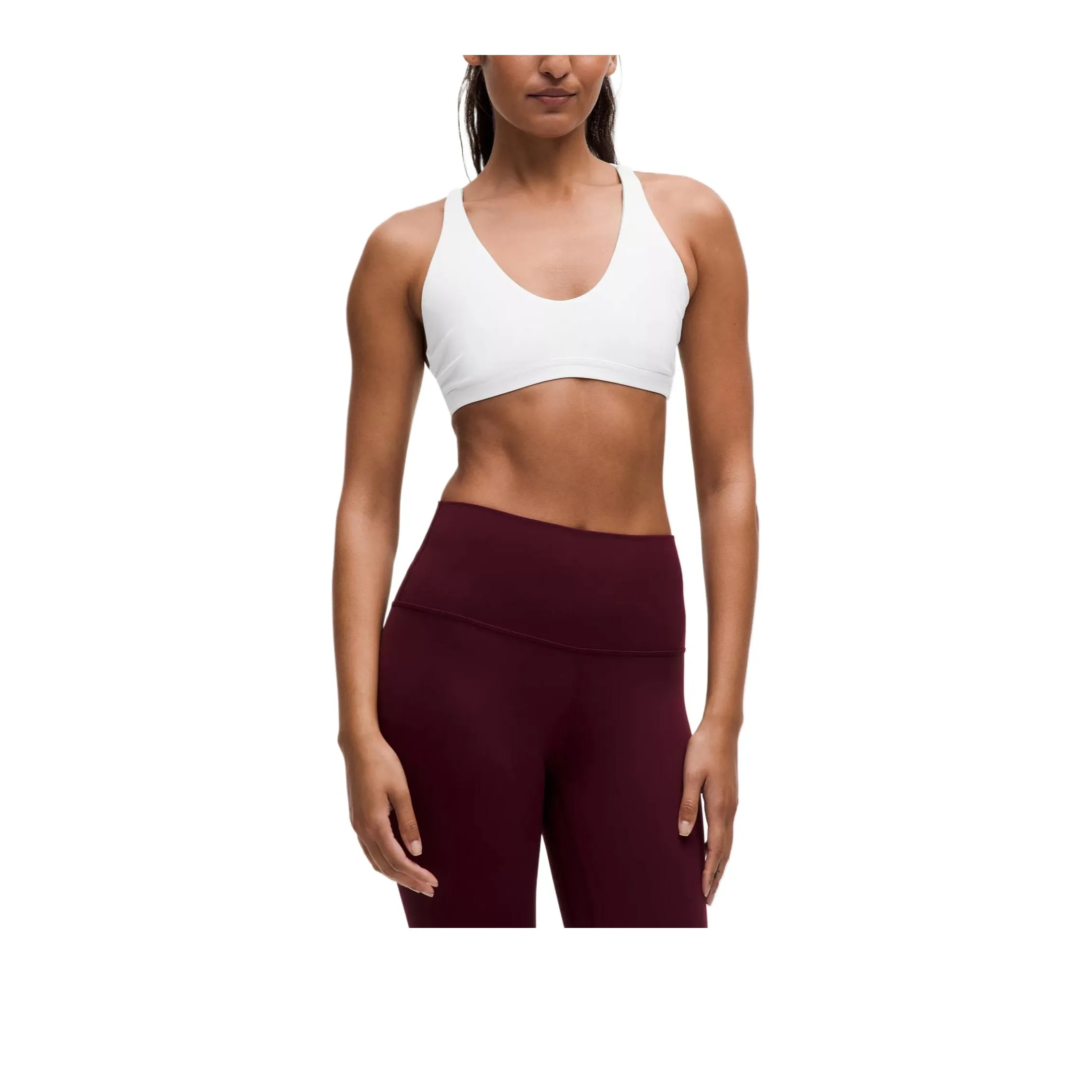 lululemon Nulu™ Nulu Strappy Scoop Бюстгальтер с вырезом светлый поддержка груди женский