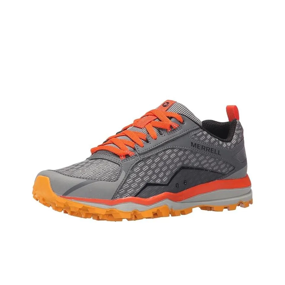 MERRELL Anti Slip Wear Resistant Low Top Running Shoes Men's Gray Orange