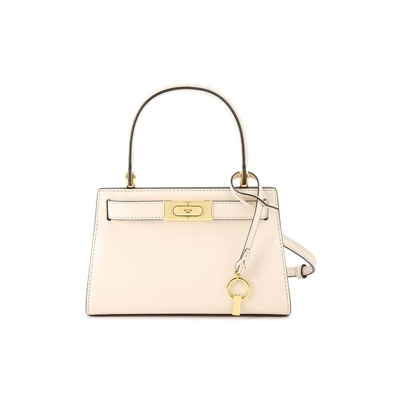 TORY BURCH Lee Radziwill Cow Leather Shoulder Bag, Crossbody Bag, Handbag Mini Women's Ecru