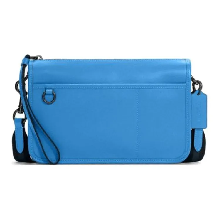 COACH Heritage Коровья кожа Сумка через плечо Средняя Унисекс Гоночный синий