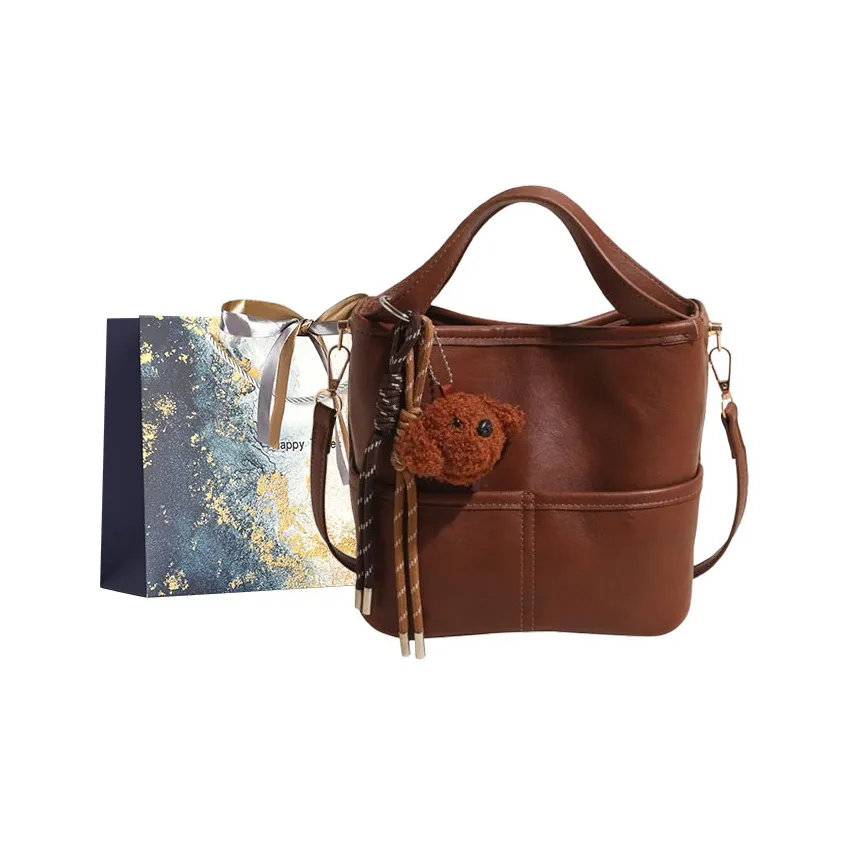 Iman's House ПУ (полиуретан) Ведрообразная сумка Сумка через плечо Сумка для женщин Многоцветная