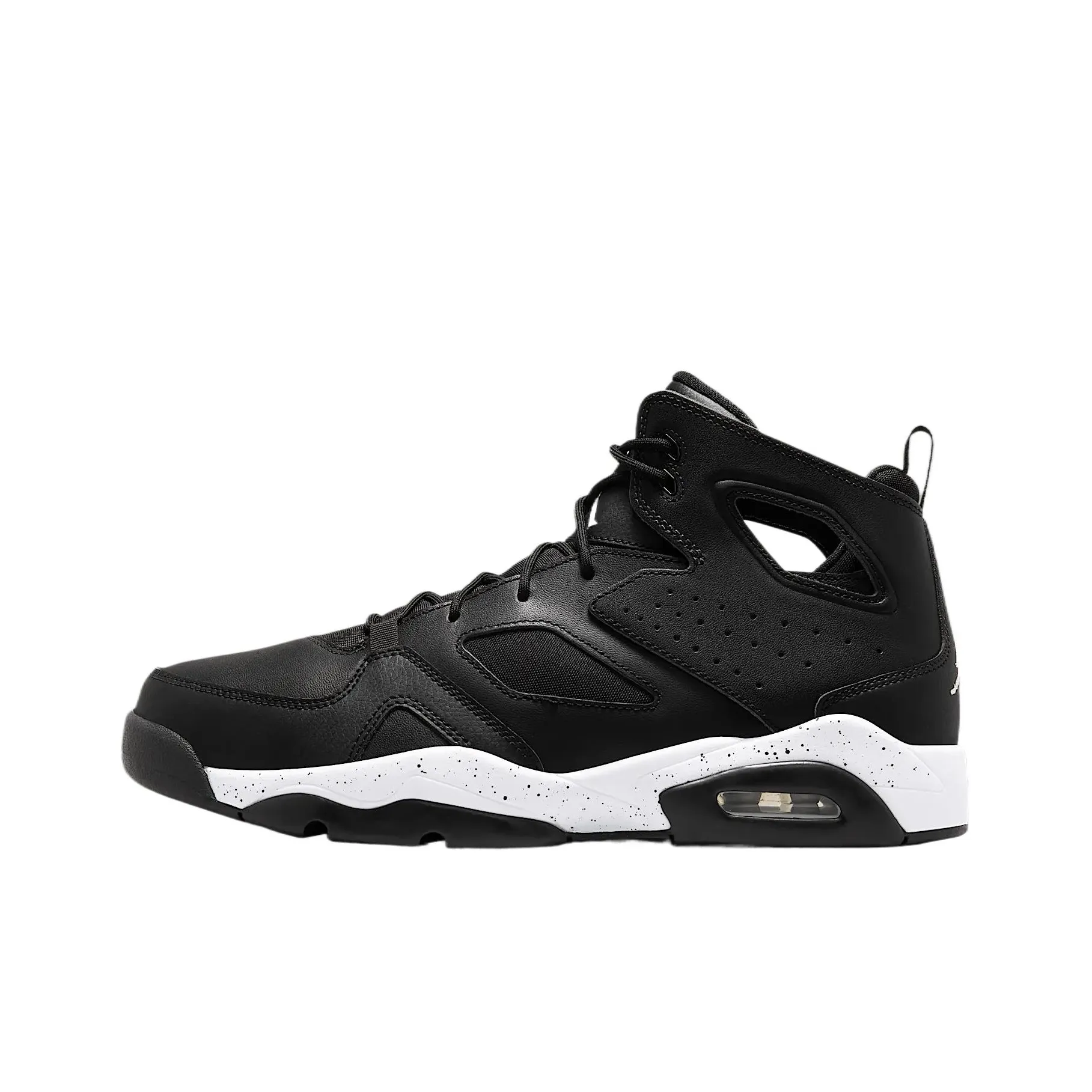 Jordan Flight Club 91 Non slip Wear resistant Shock Absorption Mid Top Vintage Basketball Shoes Men's Black