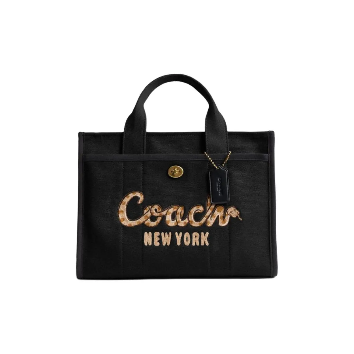 COACH Ткань Тоут Сумка Сумка для покупок Сумка через плечо Сумка Большая Женская Черная