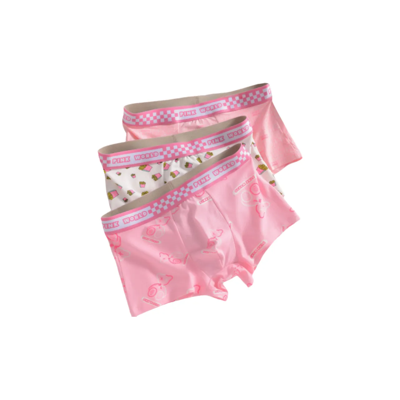 Tingqu Boxers Мужские 3 упаковки Розовый