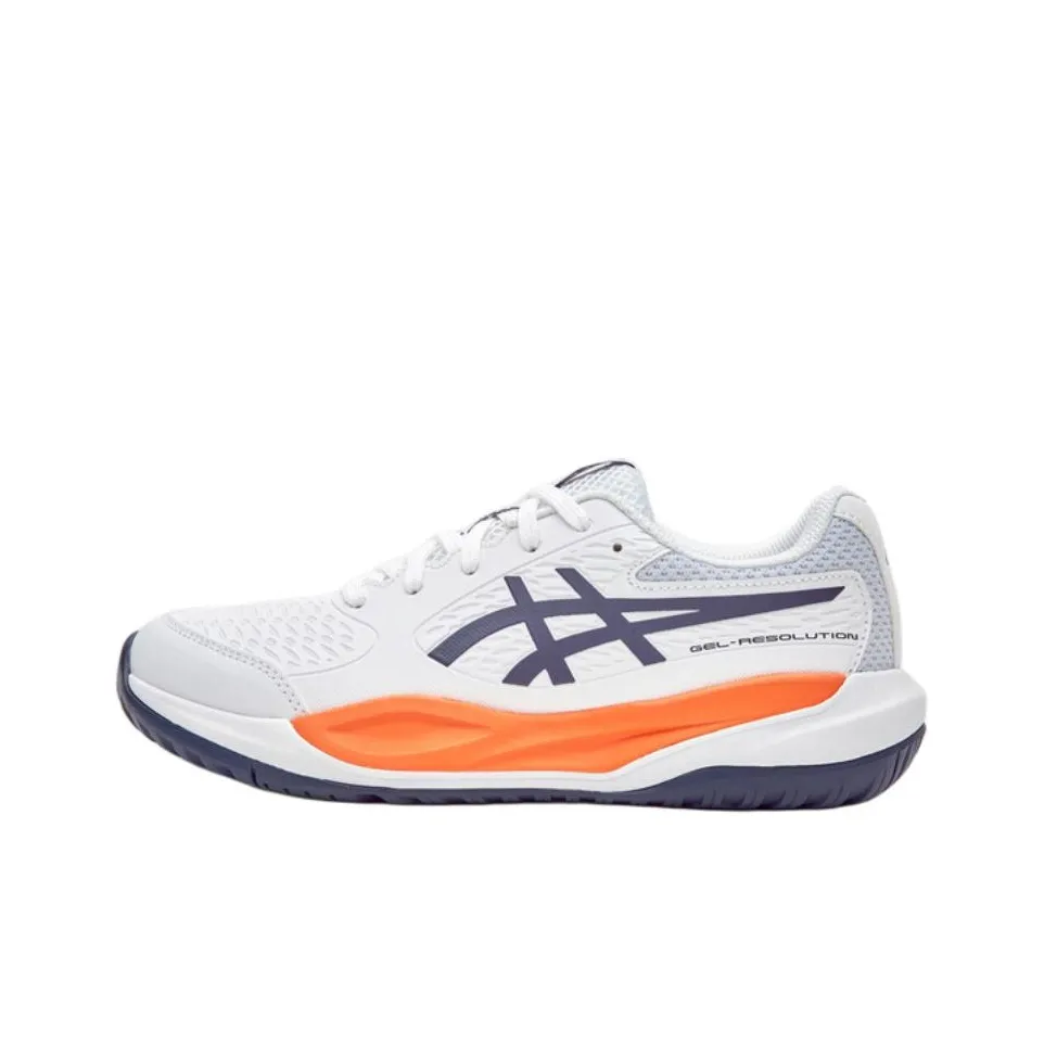 Asics Гель RESOLUTION 10 Low Топ Детские Кроссовки для тенниса Белые