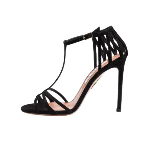 AQUAZZURA one Ремень Сандалии Черные Женские