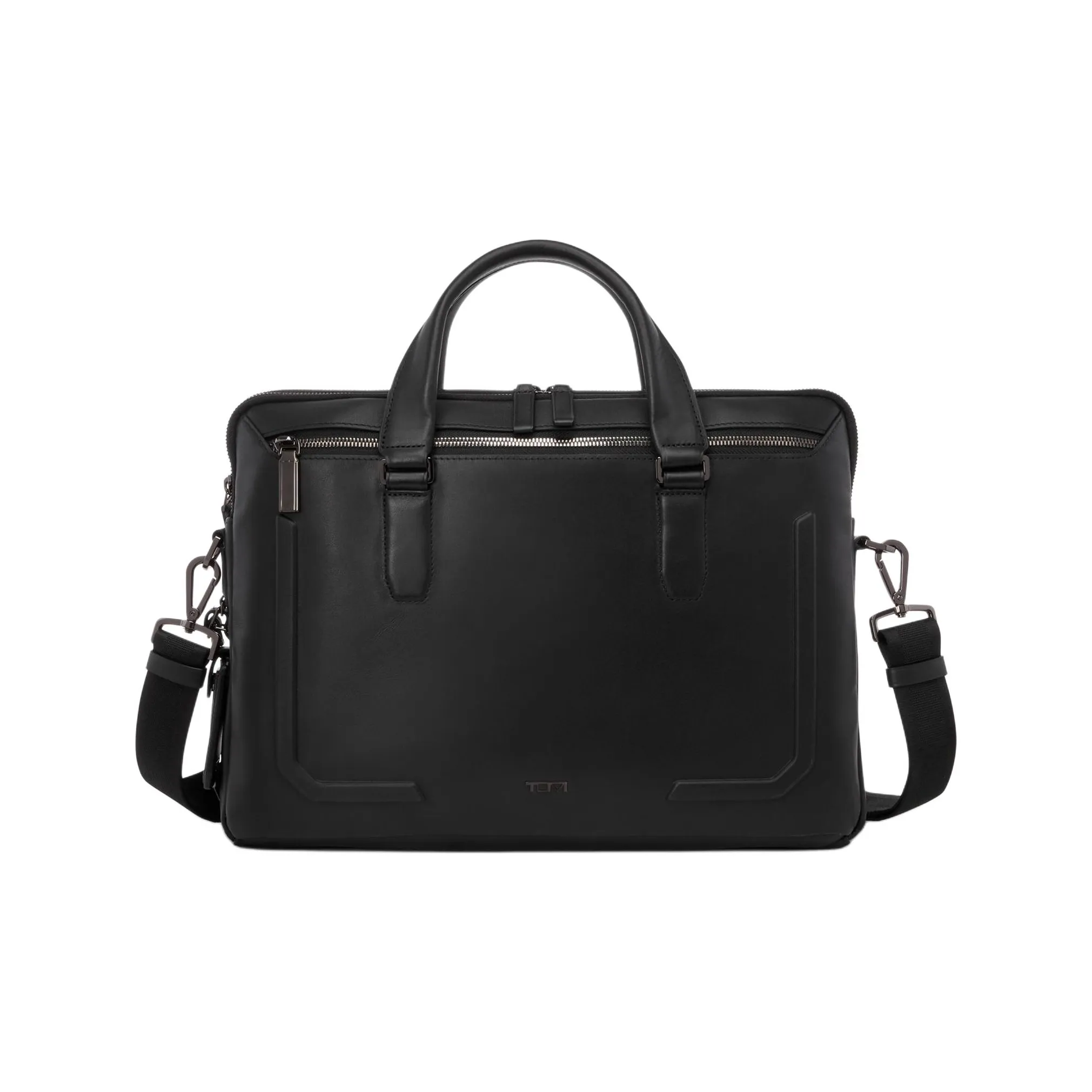 TUMI Leather Briefcases Men's Black