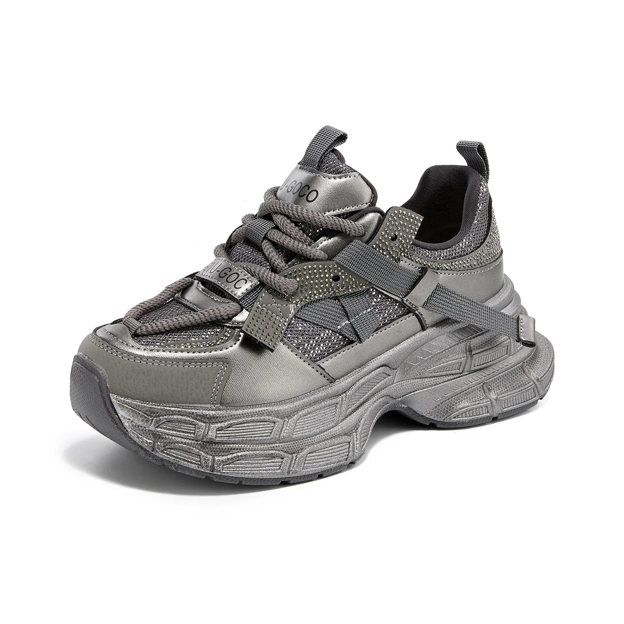 La Chapelle Shock Absorbers Slip-Resistant Abrasion-Resistant Wear-Resistant Women's Metallic