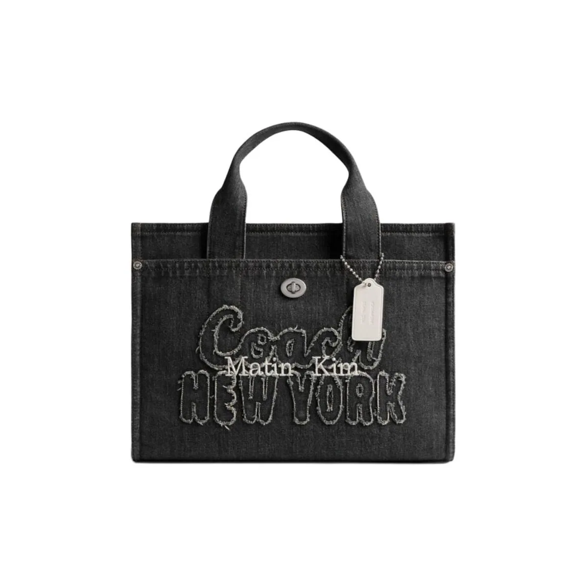 COACH Cargo Fabric Tote Bag, Shopping Bag, Shoulder Bag, Crossbody Bag, Handbag Tubas Women's Black