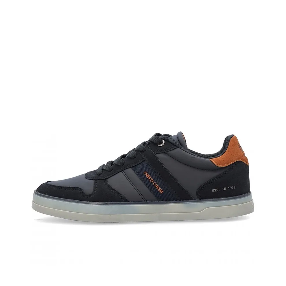 ENRICO COVERI Low Top Skateboard Shoes Men's Navy Blue