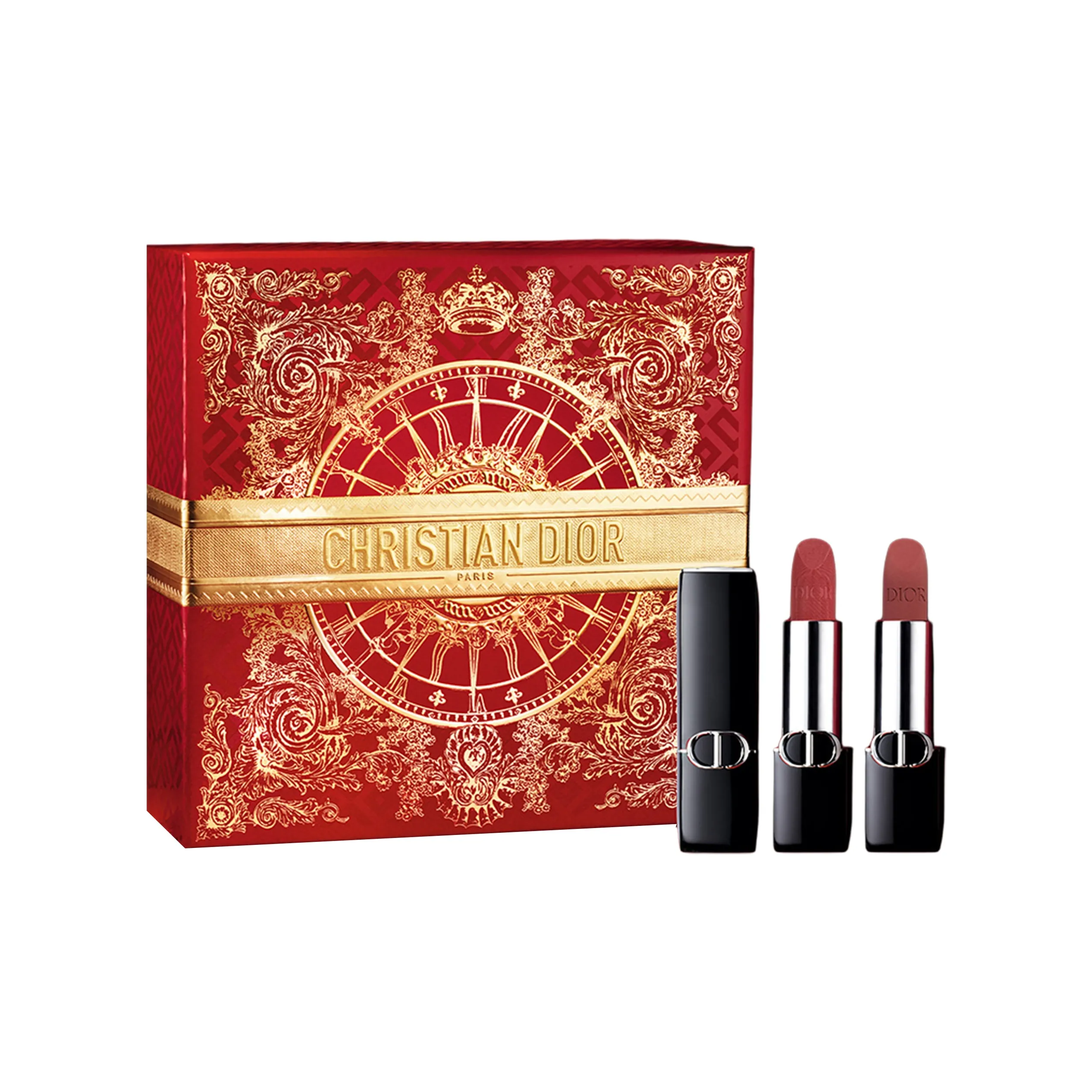 DIOR Новогодний Ограниченный Роскошный Синяя Золото Помады Мягкий Матовый Легко Смесь Цвет лица 3,4Г+3,4Г