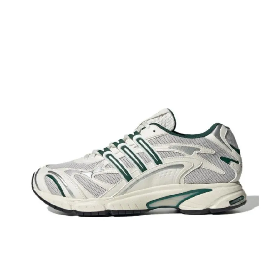 Adidas Originals Temper Run 2,0 Slip-Resistant Abrasion-Resistant Low-Top Footwear Unisex White Gray Green Adidas Originals Temper Run 2,0 Противоскользящие Устойчивые к истиранию Низкие Кроссовки Унисекс Белый Серый Зеленый