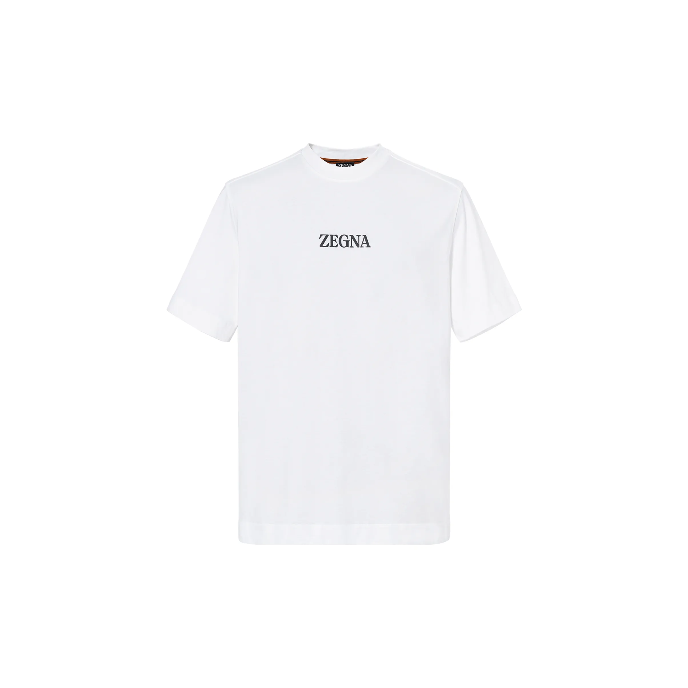 Zegna Logo Printed Crewneck T Shirt