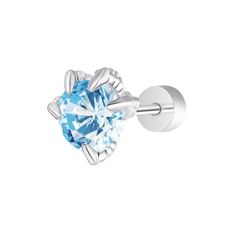 ZANC Титановые стальные серьги-гвоздики унисекс