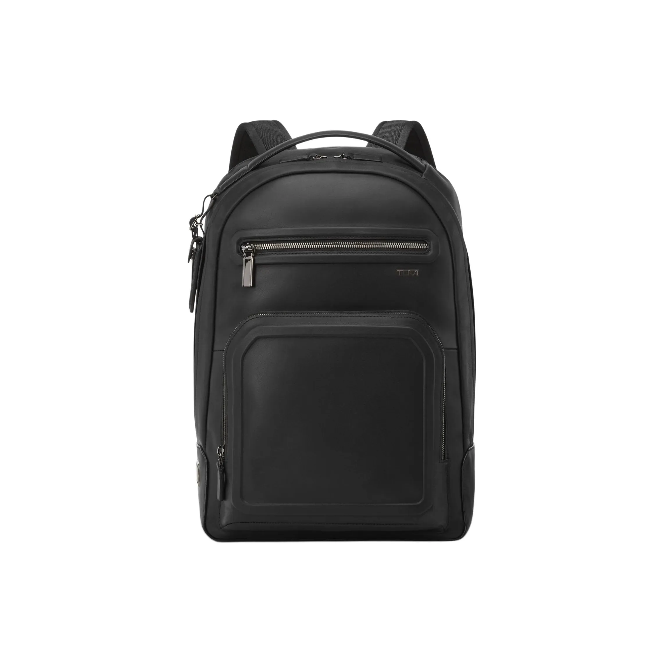 TUMI Leather Backpack Unisex Black